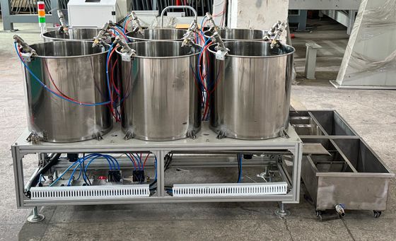 Hệ thống tráng phủ quay 6 vị trí chính xác cho bao bì thực phẩm bằng bột giấy đúc - Kiểm soát độ dày màng đồng đều