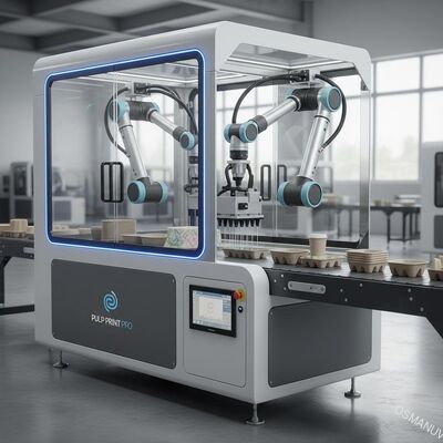 Máy in kỹ thuật số một lần, gốc nước, robot tích hợp, nhặt-đặt cho bột giấy đúc – Trang trí tự động trực tuyến