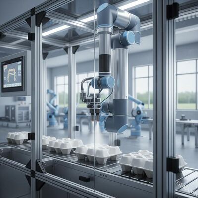 Hệ thống phun lớp phủ nội bộ robot chính xác cao cho bao bì bột đúc