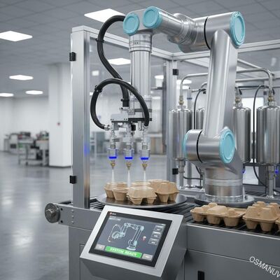 Hệ thống phun lớp phủ nội bộ robot chính xác cao cho bao bì bột đúc