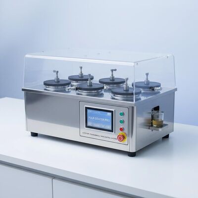 Hệ thống sơn xoay có thể lập trình 6 trạm nhỏ gọn cho R & D và sản xuất đồ ăn bột nhỏ