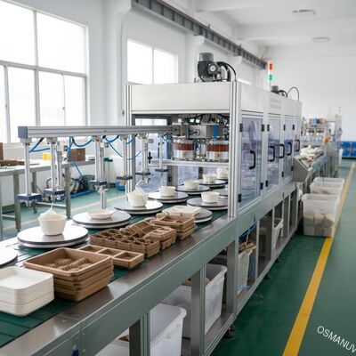 Máy phủ bột giấy Dây chuyền phủ quay tự động Lý tưởng để phủ các sản phẩm sợi đúc Khay đựng bộ đồ ăn và các mặt hàng đóng gói