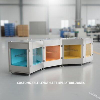 Dây chuyền sấy khí nóng gấp cho sản phẩm tráng phủ – Thiết kế nhỏ gọn, chiều dài & vùng nhiệt độ tùy chỉnh