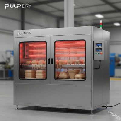 Máy sấy hồng ngoại tốc độ cao để gia nhiệt nhanh chóng lớp phủ trên sản phẩm đúc từ bột giấy