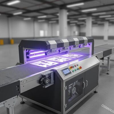Máy sấy UV 5 đèn tốc độ cao với băng tải tùy chỉnh để làm khô mực tức thời
