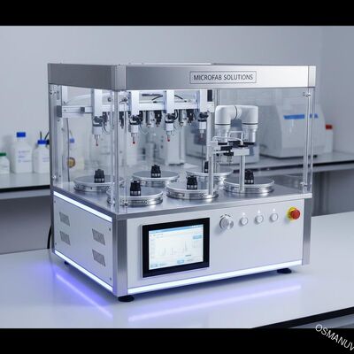 Máy phủ quay tự động 12 trạm độ chính xác cao cho lắng đọng màng bán dẫn & perovskite tùy chỉnh