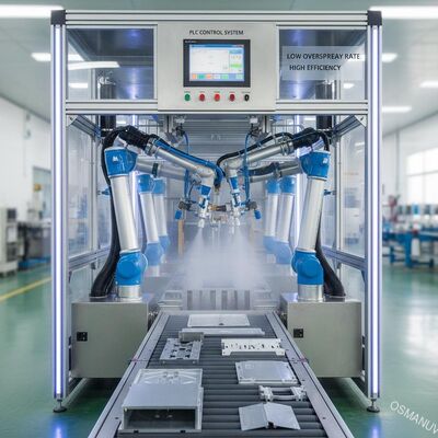 Đường phủ phun hoàn toàn tự động với PLC tùy chỉnh và tỷ lệ phun quá mức thấp cho hiệu quả cao