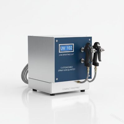 Máy phun tia UV chi phí vận hành thấp UV 102 với số lượng súng phun có thể tùy chỉnh và dấu chân nhỏ gọn