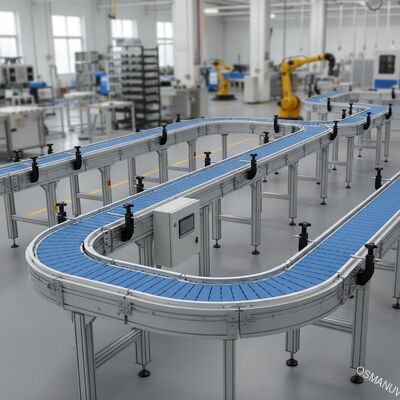 Hệ thống băng tải mô-đun với chiều rộng và chiều cao có thể tùy chỉnh cho dây chuyền sản xuất tự động