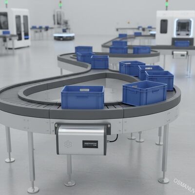Máy vận chuyển dây chuyền linh hoạt với bán kính xoay tùy chỉnh, thiết kế tiết kiệm không gian và động cơ tiết kiệm năng lượng cho tự động hóa công nghiệp