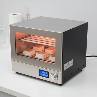 Hệ thống sấy hồng ngoại quy mô phòng thí nghiệm cho lớp phủ bột giấy đúc – Lò thí nghiệm nhỏ gọn