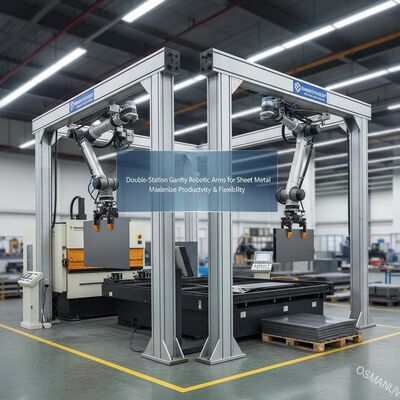 Các cánh tay robot gantry hai trạm cho kim loại ván tối đa hóa năng suất & linh hoạt