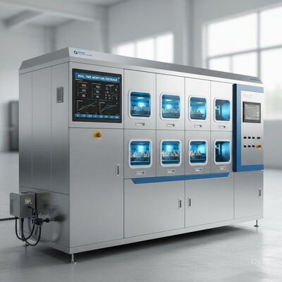 Máy sấy vi sóng đa vùng chính xác với phản hồi độ ẩm thời gian thực để đúc bột giấy chất lượng cao