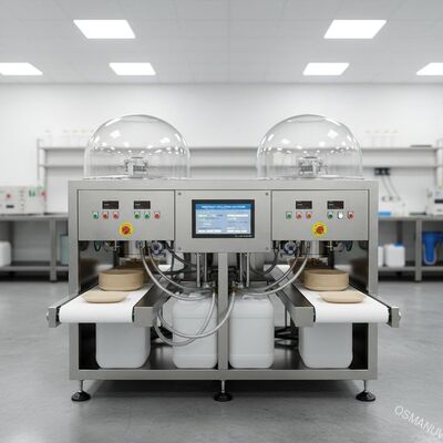 Máy phủ quay hai trạm có hiệu suất cao cho lớp phủ ngăn nước / dầu của đồ ăn đúc bột