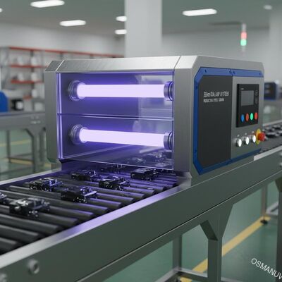 Hệ thống khắc phục tia cực tím hai đèn công nghiệp 365nm cho lớp phủ dây chuyền sản xuất nhanh