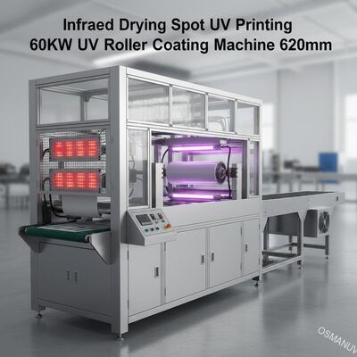 Máy in Uv điểm sấy hồng ngoại, Máy sơn Uv 60KW 620mm
