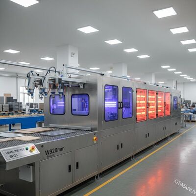 Máy sơn phun UV Nhà máy sản xuất máy sấy hồng ngoại W920mm 5m Minute San lấp mặt bằng Tec