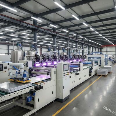 Dây chuyền sản xuất sơn phủ đa lớp tự động cho tấm kim loại và tấm PVC