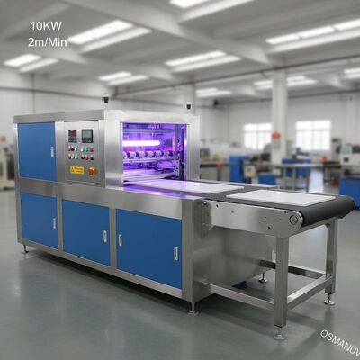 Máy phủ cuộn Uv ngoại tuyến phẳng 10KW 2m / phút với băng tải