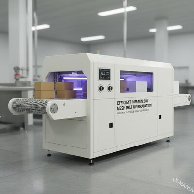 Máy chiếu xạ Uv đai lưới 10m / phút 2KW hiệu quả Máy tính màu trắng cho hộp thực phẩm hoặc quần áo hoặc bảng