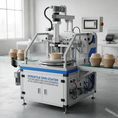 Ứng dụng đa năng Spin Coater Pulp Molding For Food Packaging Oil And Leakage Proof UV Coating Machine