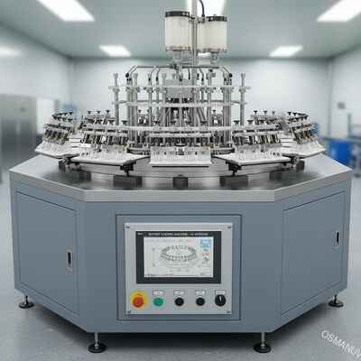 Máy phủ quay 24 Trạm làm việc cho ngành công nghiệp đóng gói thực phẩm