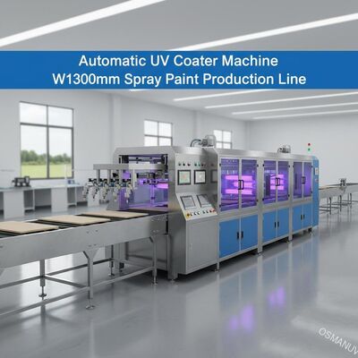 Máy Coater Uv tự động, Dây chuyền sản xuất sơn phun W1300mm