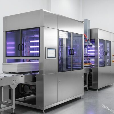 Máy sơn UV tự động xoay 90deg cho tấm xi măng
