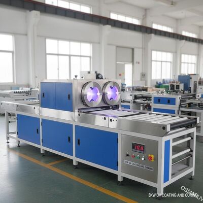 Máy sơn Uv tự động 10m / phút, Máy sơn và đóng rắn 3KW Uv