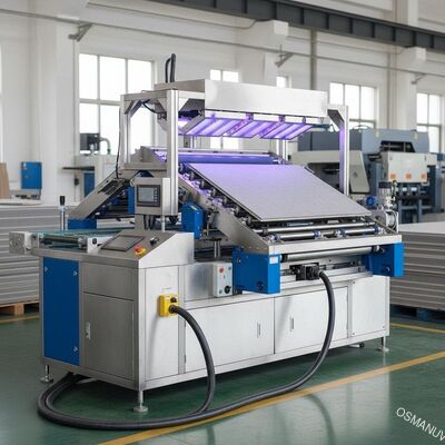 Máy sơn UV 90deg xoay điện cho tấm xi măng