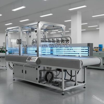 Máy sơn Uv sơn phủ vecni Băng tải PVC 2,5m