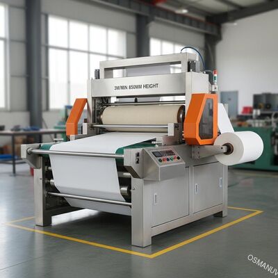 Máy ép truyền nhiệt quay chiều cao 3m / tối thiểu 850mm Cuộn để cuộn