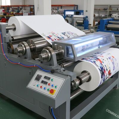 Máy ép nhiệt cuộn để cuộn 410V, Máy ép nhiệt quay UV thăng hoa