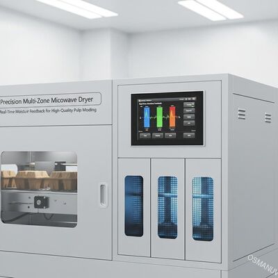 Máy sấy vi sóng đa vùng chính xác với phản hồi độ ẩm thời gian thực để đúc bột giấy chất lượng cao