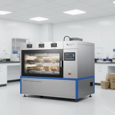 Máy sấy vi sóng đa vùng chính xác với phản hồi độ ẩm thời gian thực để đúc bột giấy chất lượng cao
