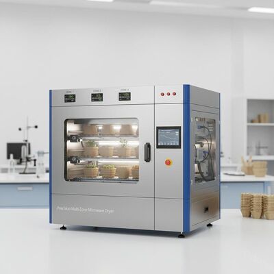 Máy sấy vi sóng đa vùng chính xác với phản hồi độ ẩm thời gian thực để đúc bột giấy chất lượng cao