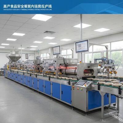 Dây chuyền sản xuất lớp phủ bên trong khay bát đồ dùng ăn uống an toàn thực phẩm sản lượng cao cho khuôn bột giấy