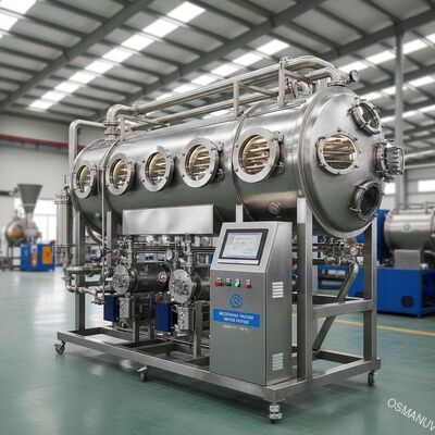 Hệ thống máy sấy chân không sóng vi sóng công suất cao - tùy chỉnh 1-10T / h