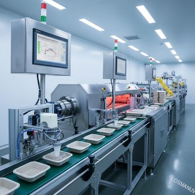 Dây chuyền sản xuất lớp phủ bên trong cho khay, bát đĩa an toàn thực phẩm tốc độ cao cho khuôn bột giấy