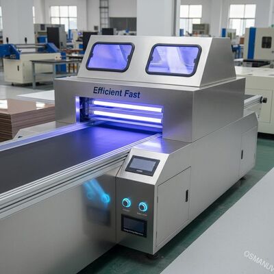 Hiệu quả nhanh tiết kiệm năng lượng hai đèn UV máy làm cứng cho UV lớp phủ Borad tấm