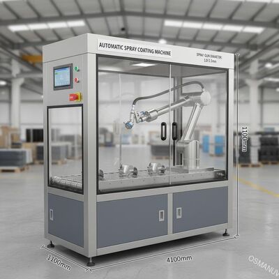 1100mm * 410mm * 1100mm Máy phủ phun tự động với đường kính súng phun 1,0-1,5mm