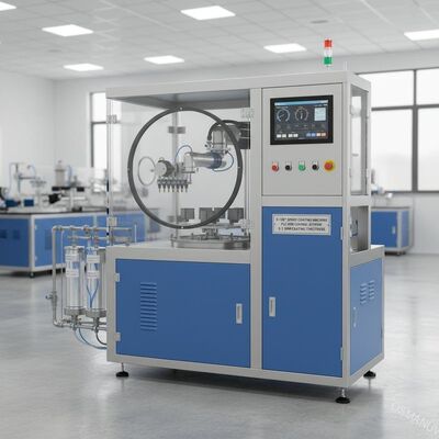 Máy phủ phun 0-180 ° với hệ thống điều khiển PLC / HMI cho độ dày lớp phủ 0,1-3mm