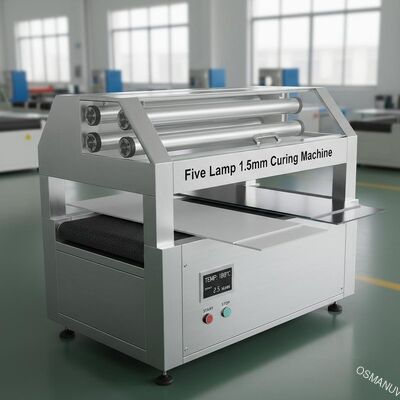 Máy làm cứng 5 đèn 1.5mm được trang bị cho tấm PVC, tấm silicat canxi, tấm nhôm, bề mặt tấm sắt