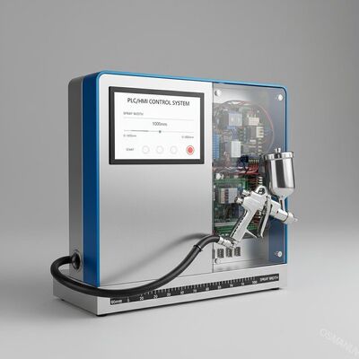 PLC / HMI hệ thống điều khiển Máy phủ phun cho súng phun bằng tay 0-1000mm chiều rộng phun