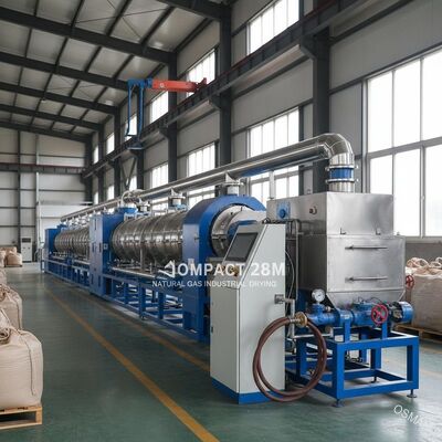 Dây chuyền máy sấy công nghiệp khí đốt tự nhiên 28m nhỏ gọn cho sản xuất quy mô lớn