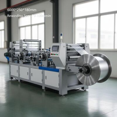 Máy làm mỏng phim Kích thước tổng thể 6000*2500*1800mm Tốc độ cuộn lại 0-100m/min