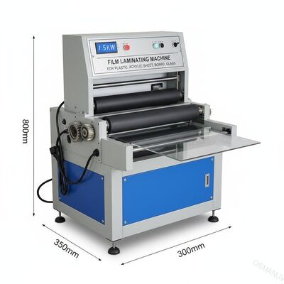 1.5KW Máy làm mỏng phim 850mm Độ cao 300mm Chiều dài tối thiểu cho nhựa, acrylic, tấm, tấm, thủy tinh
