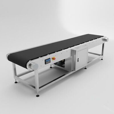 2m * 0,6m * 1,5m Máy dây chuyền vận chuyển với dây đai cao su hoạt động tự động