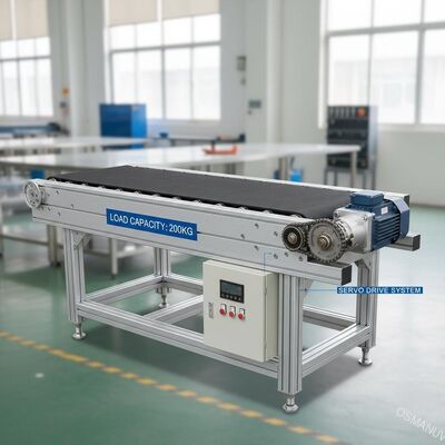 Máy dây chuyền vận chuyển 200kg dung lượng tải với dây chuyền cao su và động cơ servo