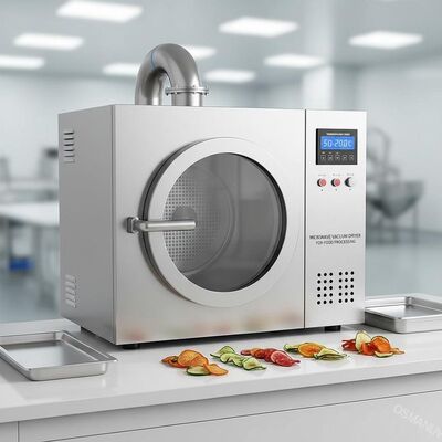 Phạm vi nhiệt độ 50-200C Máy sấy chân không trong lò vi sóng cho chế biến thực phẩm